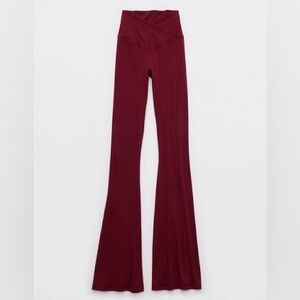 NWT Aerie Burgundy crossover Flare Pants